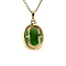 vintage Vintage pendant with nephrite 8 kt