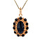 vintage Golden vintage pendant with garnet 14 carat