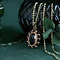 vintage Golden vintage pendant with garnet 14 carat
