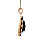 vintage Golden vintage pendant with garnet 14 carat
