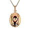 vintage Golden vintage pendant with garnet 14 carat