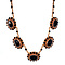 vintage Gouden vintage collier met granaat 14 krt