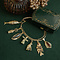 vintage Gouden vintage hanger met hematiet 14 krt