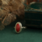 vintage Gouden vintage ring met bloedkoraal 14 krt