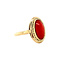 vintage Gouden vintage ring met bloedkoraal 14 krt