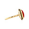 vintage Gouden vintage ring met bloedkoraal 14 krt