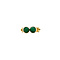 vintage Gouden solitair oorstekers met groene turkoois 14 krt