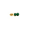 vintage Gold solitaire stud earrings with green turquoise 14 ct