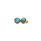 vintage Gold solitaire stud earrings with turquoise 14 ct