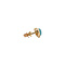 vintage Gold solitaire stud earrings with turquoise 14 ct