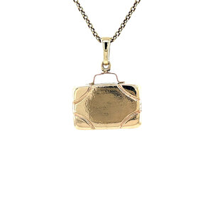 Gold suitcase pendant 14 carat