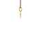 vintage Gouden letter V hanger met diamant 14 krt