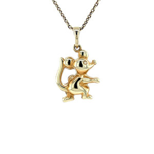 Gouden muis hanger 14 krt