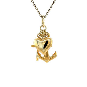 Gouden geloof, hoop en liefde hanger 14 krt