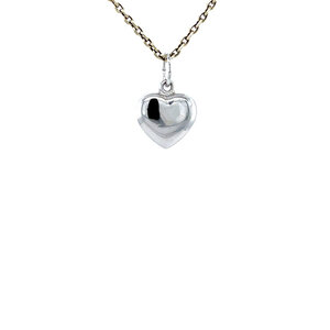 White gold heart pendant 14 krt