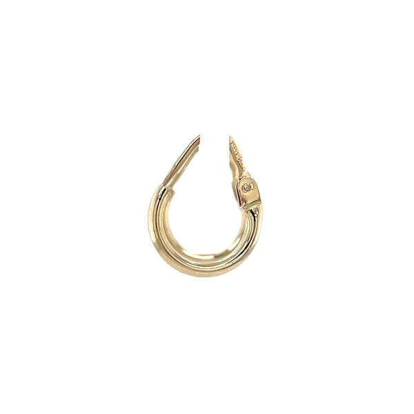 vintage Gouden gladde oorringen mini 14 krt
