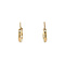 vintage Golden smooth hoop earrings mini 14 carat