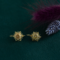 vintage Gouden fantasie oorhangers met parel 14 krt
