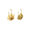 vintage Gold fantasy earrings with pearl 14 krt