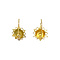 vintage Gold fantasy earrings with pearl 14 krt