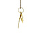 vintage Gouden vintage hart met sleutel hanger 14 krt
