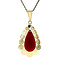 vintage Gold vintage pendant with carnelian 14 kt