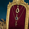 vintage Gouden vintage hanger met carneool 14 krt