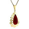 vintage Gold vintage pendant with carnelian 14 kt