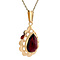 vintage Gold vintage pendant with garnet 14 kt