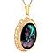 vintage Gold vintage pendant with enamel 14 kt