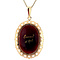 vintage Gold vintage pendant with enamel 14 kt