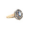 vintage Rose-gold vintage entourage ring with spinel and rose diamond 14 kt/925