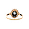 vintage Rose-gold vintage entourage ring with spinel and rose diamond 14 kt/925