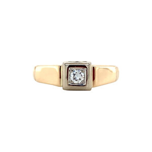 Gold ring with diamonds 14 krt