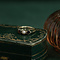vintage Gold vintage ring with pearl and garnet 14 krt