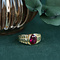 vintage Gouden vintage ring met robijn 18 krt