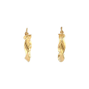Twisted hoop earrings 9 kt