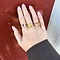 vintage Gold vintage ring with ruby and diamond 18 krt