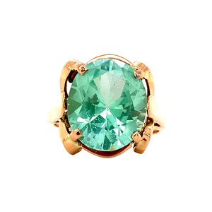 Golden ring with spinel 18 kt