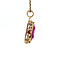 vintage Gouden vintage hanger met saffier 14 krt