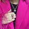 vintage Vintage gold heart pendant with ruby and diamond 18 krt