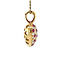 vintage Vintage gold heart pendant with ruby and diamond 18 krt