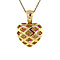 vintage Vintage gold heart pendant with ruby and diamond 18 krt