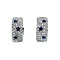 vintage White gold vintage hoop earrings with sapphire and diamond 18 kt