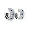 vintage White gold vintage hoop earrings with sapphire and diamond 18 kt