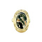 vintage Gold vintage ring with moss agate 14 krt