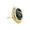 vintage Gold vintage ring with moss agate 14 krt