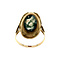 vintage Gold vintage ring with moss agate 14 krt