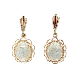 Earrings with opal 12 carat