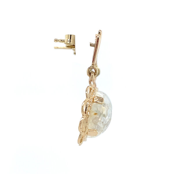 vintage Vintage oorhangers met opaal 12 krt